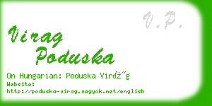 virag poduska business card